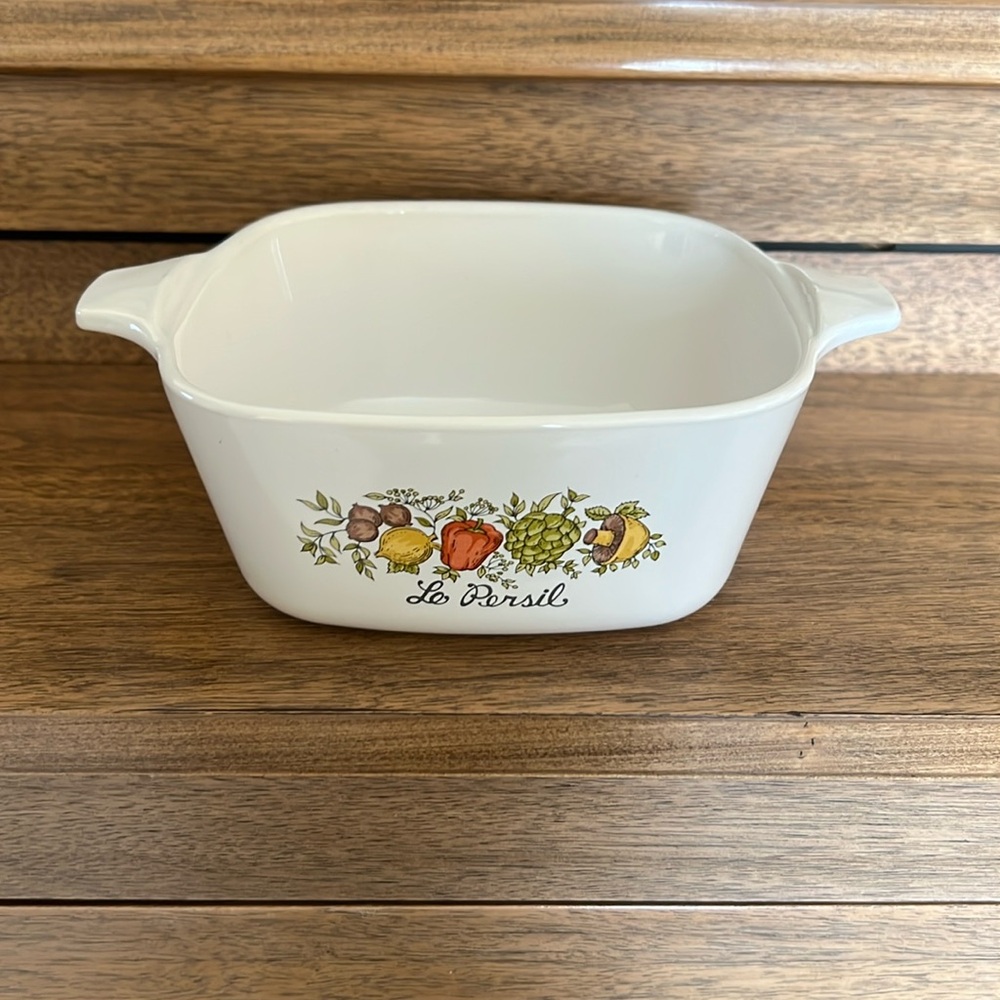 Vintage Corningware P43B Casserole Le Persil Spice of Life Glass No Lid Cookware